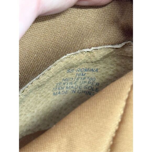 Sun + Stone Hiker Boots Size 10 Lace Up Tan Chunky Block Heel Booties NEW - Picture 9 of 11